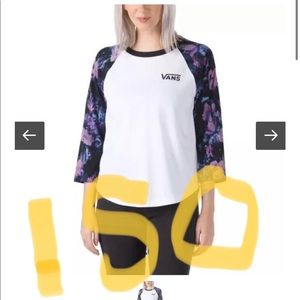 ISO vans floral raglan shirt